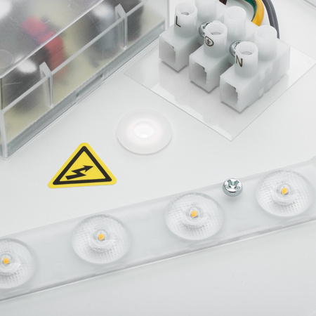 Plafon LED Lampa Sufitowa Natynkowa Łazienkowa 12W 4000K IP44 z Czujnikiem Ruchu SOFI LX Biała 28cm