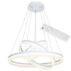 Lampa wisząca RING 4080 trzy okregi białe 114W LED + PILOT IP20 Metal i akryl styl nowoczesny Milagro