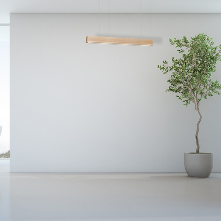 Lampa wisząca TIMBER 12W LED Prostokątna Drewniana MLP567 Milagro Drewno + Metal + Akryl