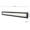 Lampa LED Przemysłowa High Bay Liniowa 200W 22000lm 5000 Zimna 110° Czarny IP65 Masterled