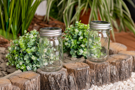 Latarenka LED Lampion Solarna Ogrodowa Słoik Wisząca Szklana