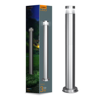 Lampa Ogrodowa Zewnętrzna SŁUPEK 80cm IP54 3W 300lm 2700k Ciepła Srebrny LUKAS Videx