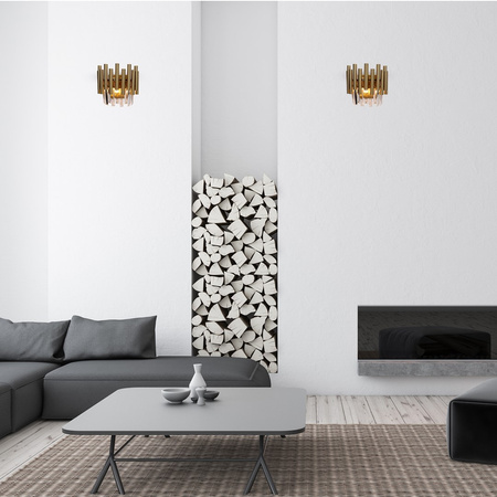 Lampa Ścienna Kinkiet MADISON Złota 2xE14 Milagro