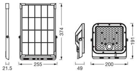 Naświetlacz Solarny Reflektor LED Lampa Zewnętrzny 30W 4500lm 4000K IP65 Czarny Z Czujnikiem Ruchu i Zmierzchu Endura Ledvance