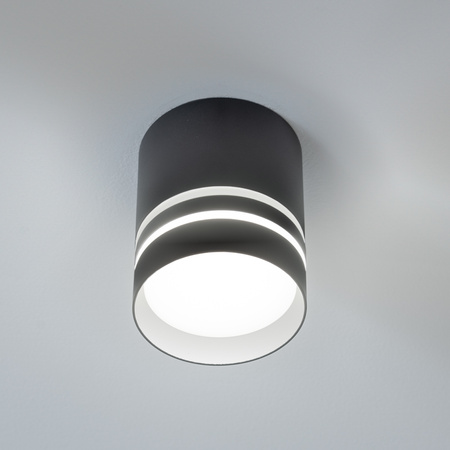 Oprawa Natynkowa HALOGENOWA Spot Tuba ARISA GU10 LUMILED Okrągła Czarna 80mm