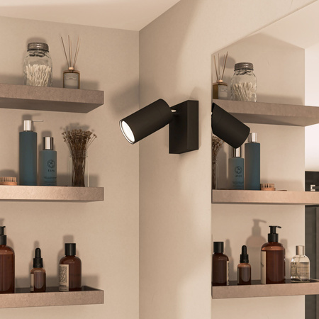 Lampa Ścienna Kinkiet GU10 IP44 Czarna Kosipo Philips