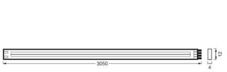 Taśma LED Pasek Zewnętrzny COB 15W 1100lm 3000K IP44 Biały COB Strips Ledvance