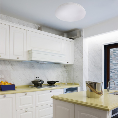 Plafon LED Sufitowy Łazienkowy Lampa sufitowa ORLANDO 24W IP44 4000K z Czujnikiem Ruchu i Zmierzchu