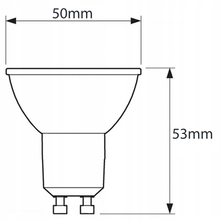 Zestaw 10x Żarówka LED GU10 6W = 50W 580lm 4000K Neutralna 120° Szklana LUMILED