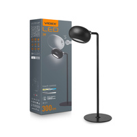 Lampka Biurkowa LED 3W 300lm 5500K Zimna Czarna Ściemnialna Videx