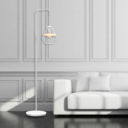 Lampa Stojąca Podłogowa CLIFF Biała 1xE27 Milagro