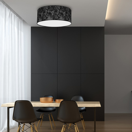 Plafon LED Lampa Sufitowa SATINO Srebrna 2xE27 Ø40cm Milagro