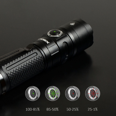 Latarka Ręczna Akumulatorowa LED 20W 4000lm 6 Trybów Pracy USB-C Wodoszczelna IP68 Videx