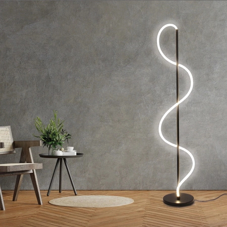 Lampa Podłogowa LED Stojąca 36W 4300lm 4000K Neutralna Czarna Emma Sanico Goldlux