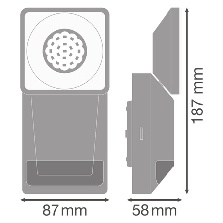 Naświetlacz LED Reflektor Zewnętrzny Lampa 8W 750lm 4000K IP55 Biały Z Czujnikiem Ruchu i Zmierzchu Endura Ledvance