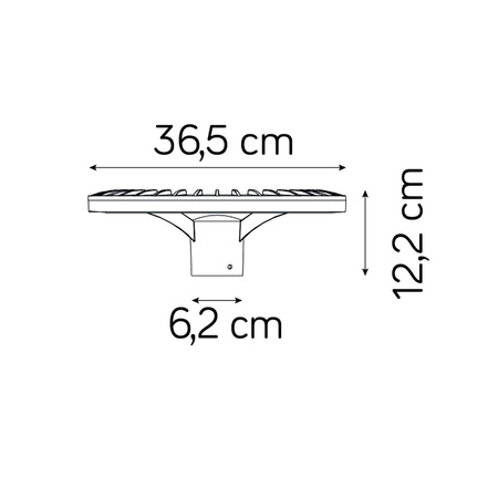 Lampa Zewnętrzna Latarnia LED Słupek Ogrodowy STER STR-2500 255cm 44W 4000K IP65 Su-Ma