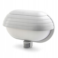 Lampa Ogrodowa Kinkiet Elewacyjny FRODA E27 IP44 z Czujnikiem PIR Biała