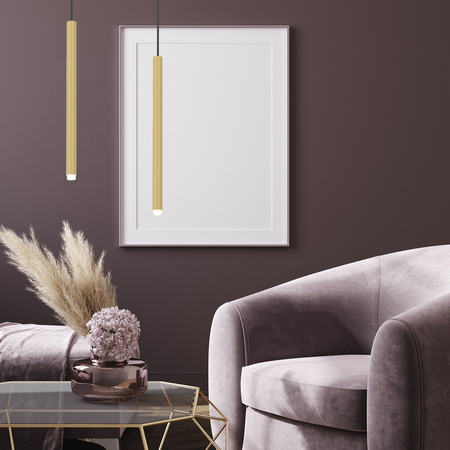 Lampa Wisząca Sufitowa MONZA Mosiądz 1xG9 max 8W LED Milagro