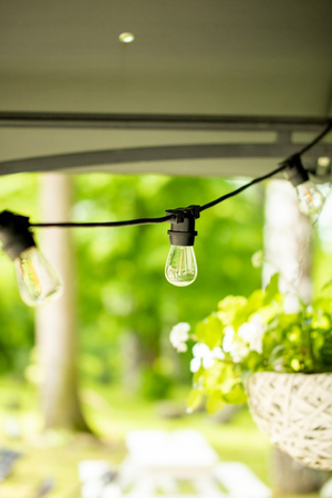 Girlanda Ogrodowa Zewnętrzna Łańcuch Świetlny 20m 20xE27 LED 1,3W