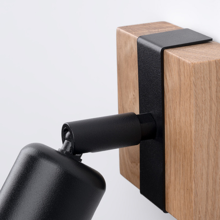 Lampa Sufitowa Oprawa Natynkowa Kinkiet E27 SPOT TUBA Reflektor Punktowa Ruchoma Nieregularna Czarna Brązowa Nowoczesna Zuca Sollux