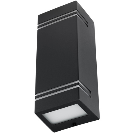 Lampa Ogrodowa Kinkiet Elewacyjny NELA 2xGU10 IP44 Góra Dół Czarna