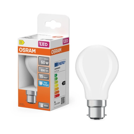 Żarówka LED A60 B22d 5.9W = 60W 806lm 6500K Zimna 300° STAR CLASSIC Osram