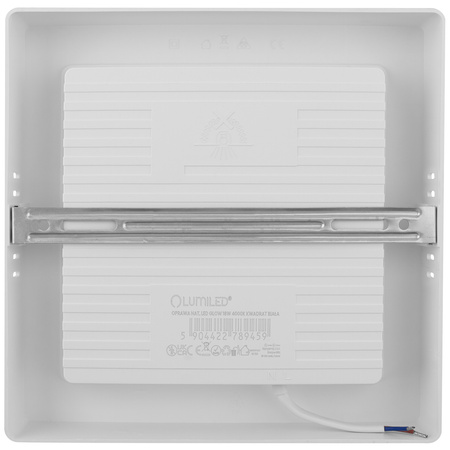 Oprawa Natynkowa Lampa LED Sufitowa 18W Kwadrat 4000K GLOW Biała LUMILED