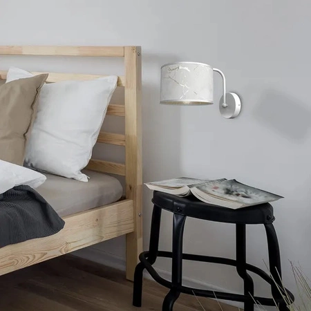 Lampa Ścienna Kinkiet SENSO Biała Złota 1xE27 Milagro