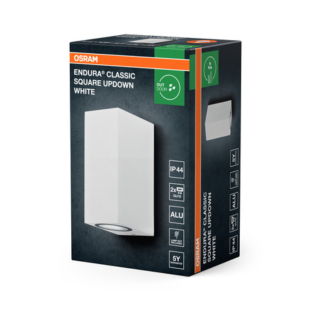 Kinkiet Ogrodowy Lampa Elewacyjna Zewnętrzna GU10 Biały IP44 Endura Osram