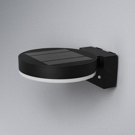 Kinkiet Ogrodowy Solarny LED Lampa Elewacyjna 6W Czarna Okrągła ENDURA STYLE LEDVANCE