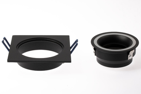 Oprawa HALOGENOWA CLARO Podtynkowa Stała KWADRAT Czarna GU10