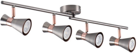 Oprawa lampa sufitowa MILENO 4x GU10 srebrna miedziana 72cm Kanlux