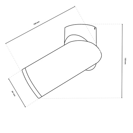 Lampa Sufitowa Plafon SPOT TUBA Reflektor Oprawa Halogenowa Skośna GU10 TABULA LUMILED