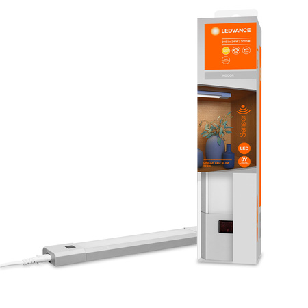 Lampa Podszafkowa Liniowa LED 4W 340lm 3000K Ciepła z Czujnikiem Ruchu Ściemnialna 30cm Linear LED Slim LEDVANCE