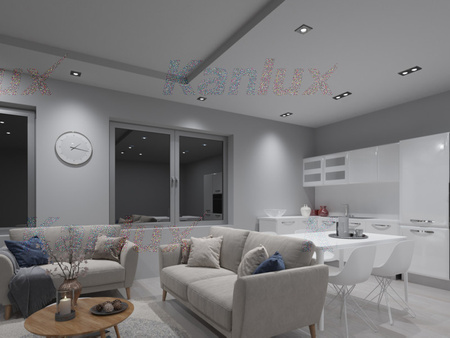 Oprawa sufitowa halogenowa kwadratowa szklana MORTA MR16 czarna Kanlux