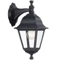 Lampa Ogrodowa LED Kinkiet Elewacyjny LIMA myGarden E27 IP44 Latarnia do Dołu Czarna PHILIPS