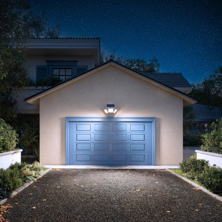 Lampa Solarna Naświetlacz Solarny 24.5W 4000lm 5000K Neutralna IP65 Biały z Czujnikiem Ruchu UltraEfficient Zyren Philips