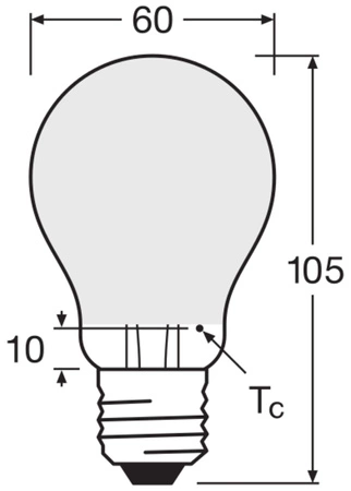 Żarówka LED E27 A60 11W = 100W 1521lm 2700K Ciepła 300° BASE Osram