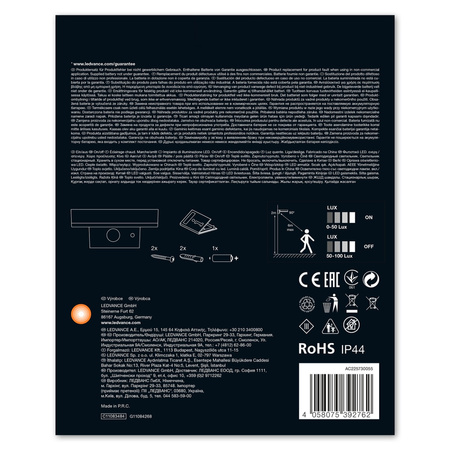 Kinkiet Ogrodowy Solarny LED Lampa Elewacyjna 6W Czarna Okrągła ENDURA STYLE LEDVANCE