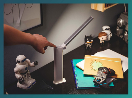 Lampka Biurkowa LED 5W 120lm 4000K USB Szara Ściemnialna Dotykowa Amber Philips