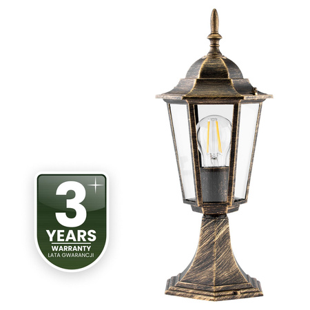 Lampa Ogrodowa Zewnętrzna E27 SŁUPEK LATARNIA 39cm Patyna BELLIS LUMILED