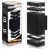 Kinkiet Ogrodowy Elewacyjny Podwójny INEZ DUO LED 2xGU10 ALUMINIUM Czarna IP54