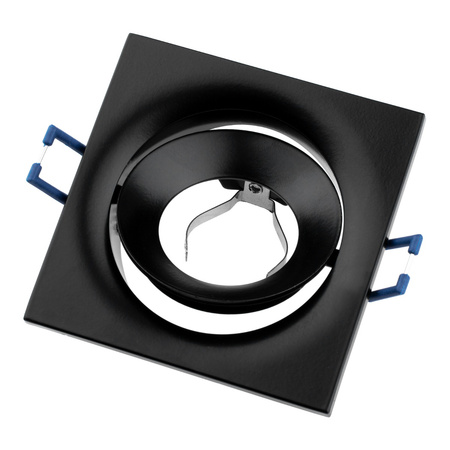 Oprawa Halogenowa Podtynkowa Sufitowa Kwadratowa Ruchoma Czarna GU10
