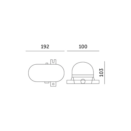 Lampa Oprawa Kanałowa Hermetyczna E27 Siatka Metal IP44 Biała Soma Kobi