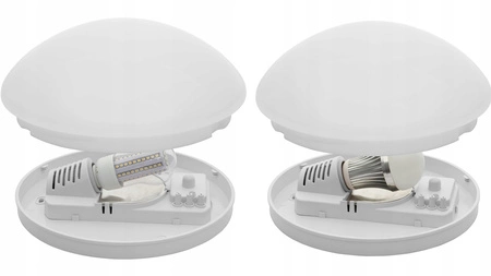 Plafon LED Lampa Sufitowa Natynkowa Pires E27 IP44 28cm Czujnik Ruchu Biała KANLUX