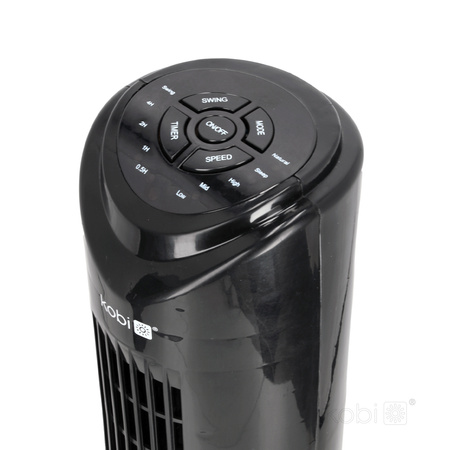 Wentylator Kolumnowy Tuba Cyrkulator Powietrza Wiatrak Stojący Czarny 45W Lisse 2 Windstar Kobi