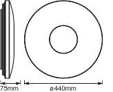 Plafon LED Lampa Sufitowa Natynkowa 32W 3000K Ciepła z Czujnikiem Ruchu i Zmierzchu 44cm Okrągły ORBIS LEDVANCE