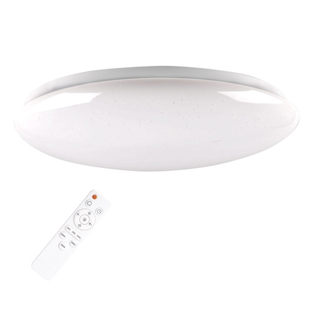 Plafon LED Oprawa Sufitowa 48W 5300lm CCT 120° Biała IP44 Pilot Ściemnialna Pirius Sanico Goldlux