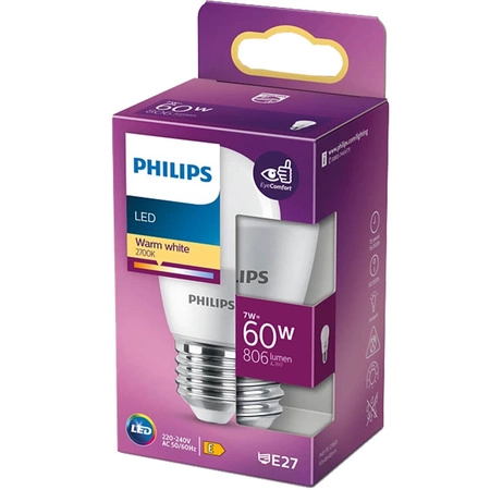 Żarówka LED Kulka E27 P48 7W = 60W 806 lm 2700K Ciepła PHILIPS