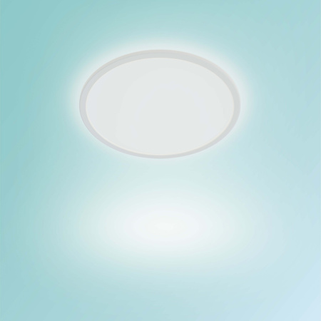 Lampa Sufitowa Plafon Łazienkowy LED 18W 1500lm 2700K SceneSwitch IP44 Biała Super Slim CL550 Bathroom Philips